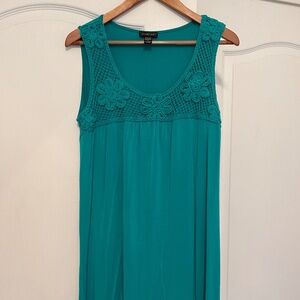 Spense Dress Sundress Large Green Pretty Details